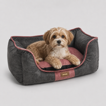 Cama Géminis Acolchada para Perros y Gatos con Bordes Altos