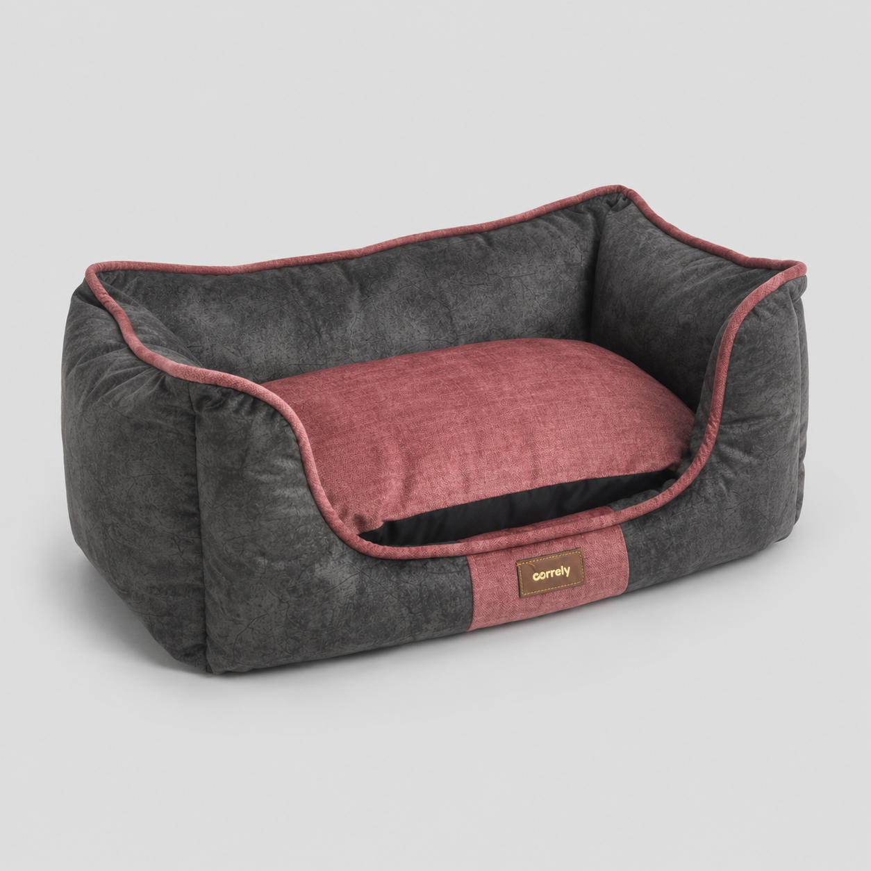 Cama Géminis Acolchada para Perros y Gatos con Bordes Altos