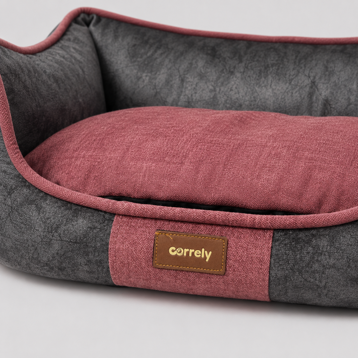 Cama Géminis Acolchada para Perros y Gatos con Bordes Altos