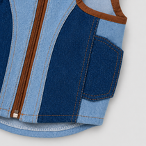 Chaleco Denim para Perros con Cierre Frontal y Diseño Ajustado