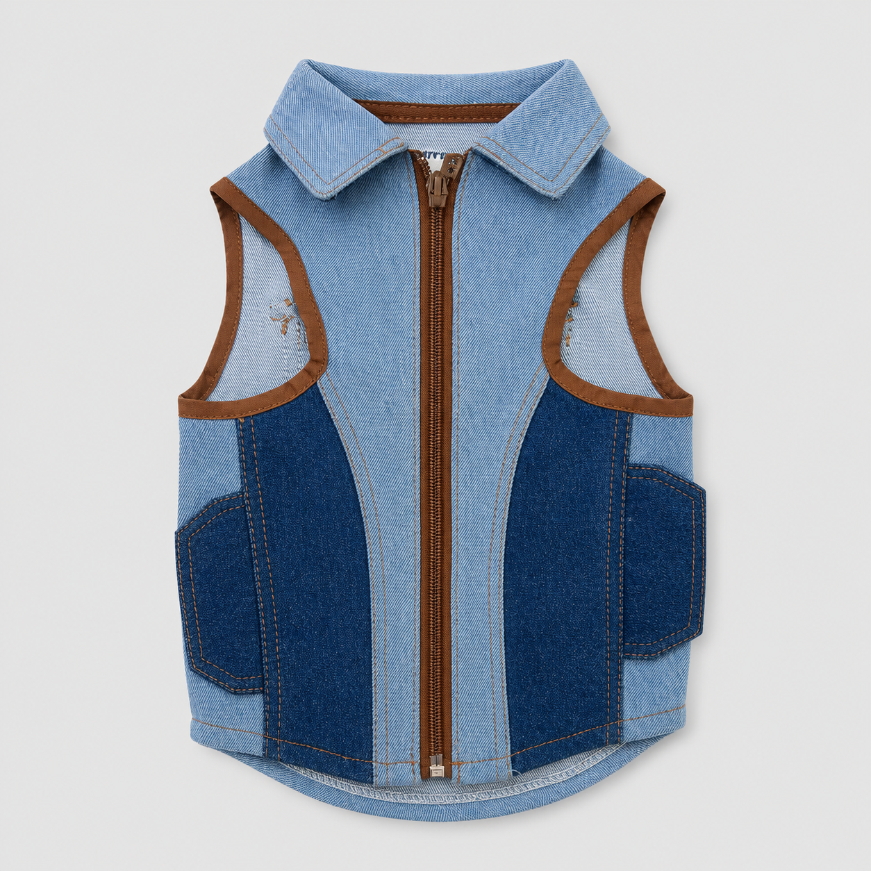 Chaleco Denim para Perros con Cierre Frontal y Diseño Ajustado Imagen secundaria del producto